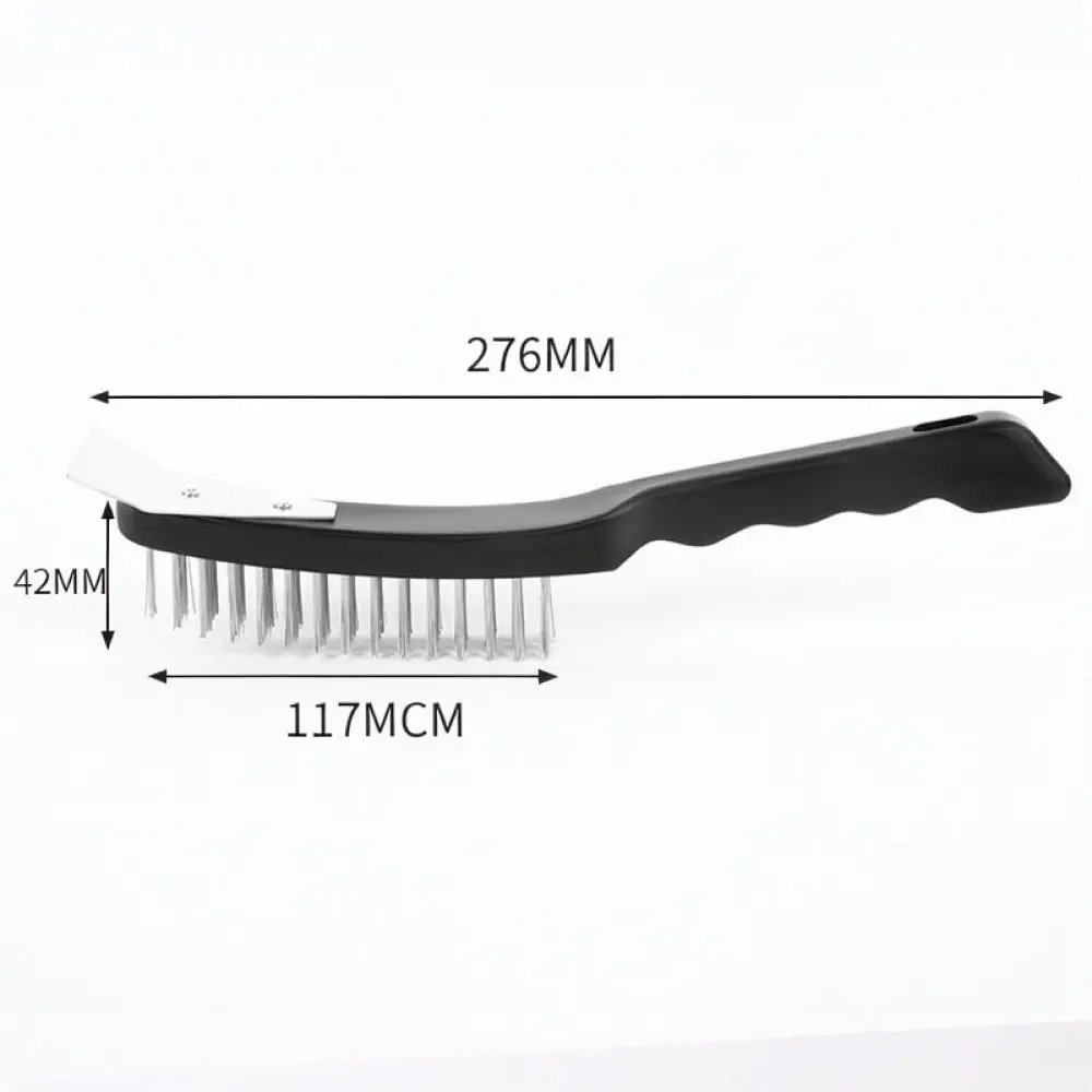 Industrial Wire Brush Set Ergonomic Handle Cleaning Scrubber For BBQ Rust Removal Metal Grinding Household Utility Brush