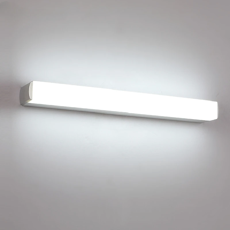 Moderno led espelho luz 12w 16 22 simples luminária de parede ac220v 110v acrílico fixado na parede do banheiro quarto jantar iluminação