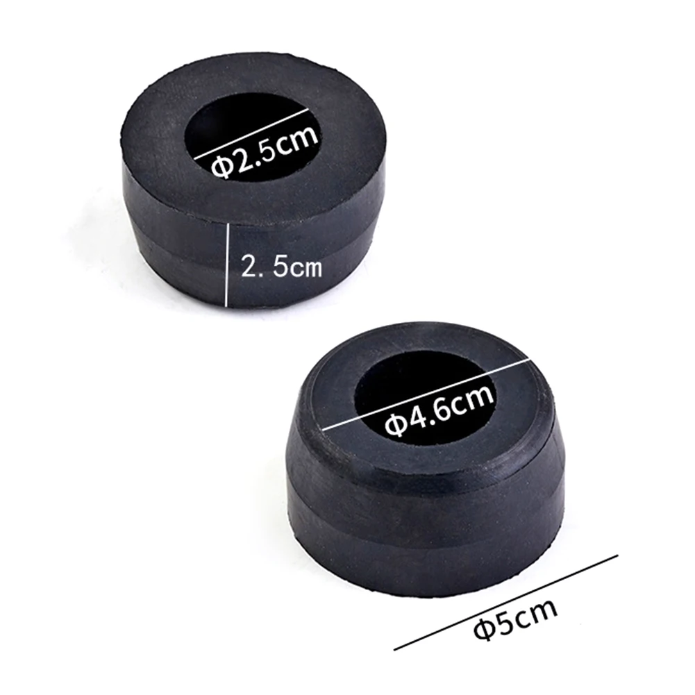 4pcs Shock Absorbing Rubber Washers For Weight Stack Guide Rod Fitness Equipment Noise Reduction Black Gym Strength Training