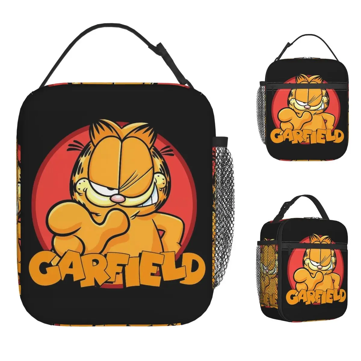 

Изолированная сумка для обеда с героями мультфильмов аниме, герметичная термосумка с котом Гарфилда, многоразовая термосумка, сумка для обеда, пляжная дорожная сумка для мужчин и женщин