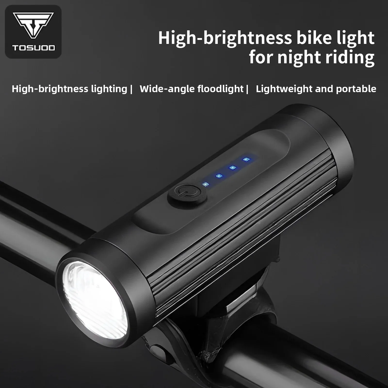 TOSUOD Roller-Scheinwerfer, 600 Lumen, 2500 mAh, IPX4 wasserdicht, 4 Modi, Roller-Scheinwerfer, Aluminiumlegierungsmaterial, Roller-Zubehör