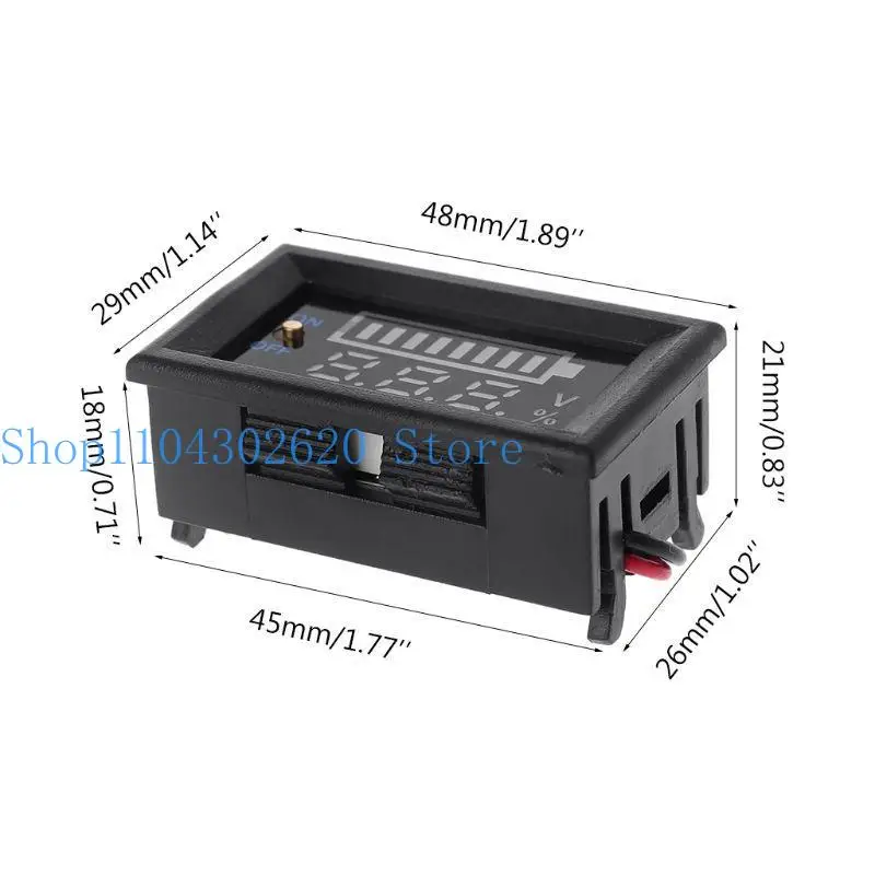 

02DE Universal Dual USB Digtal Voltmeter 12V Acid Battery Display Meter
