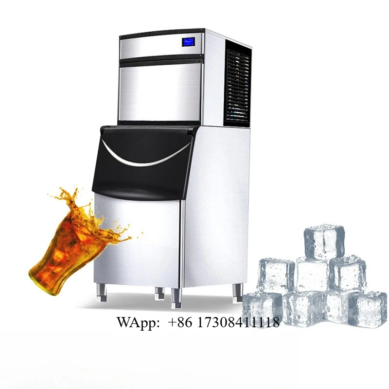 Lanxin Small Commercial and Home Use Ice Maker Solid Cube Ice Automatic Ice Cube Machine for Stall Display