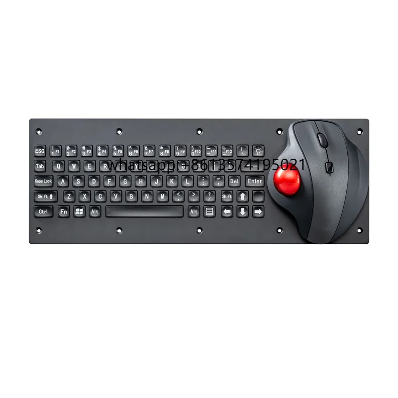 

TPanel Mount Industrial Keyboard With Ergonomic Trackball Mouse For Marine Applications