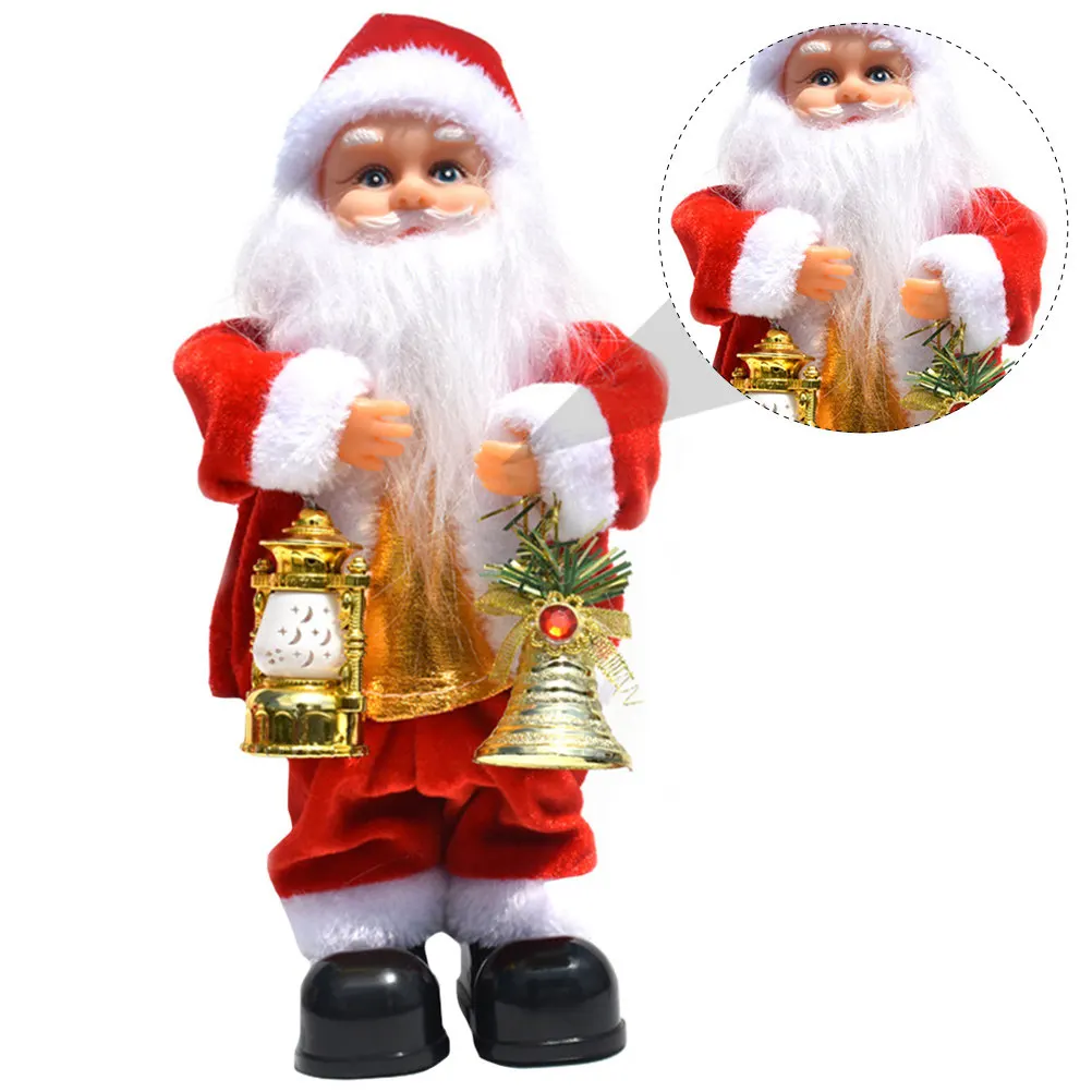 1Pcs Santa Claus Music Figure Electric Swinging Christmas Ornament Battery Powered Holiday Decoration Music Santa Claus view 5