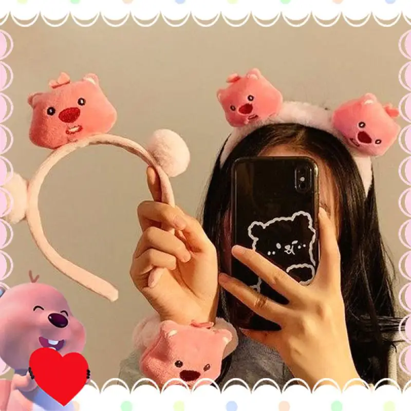 Loopy Plush headbands Kawaii Decoration Trendy Cartoon Decoration Sweet Wash Face Cute Girls Kids Gift Lovely Stylish Anime