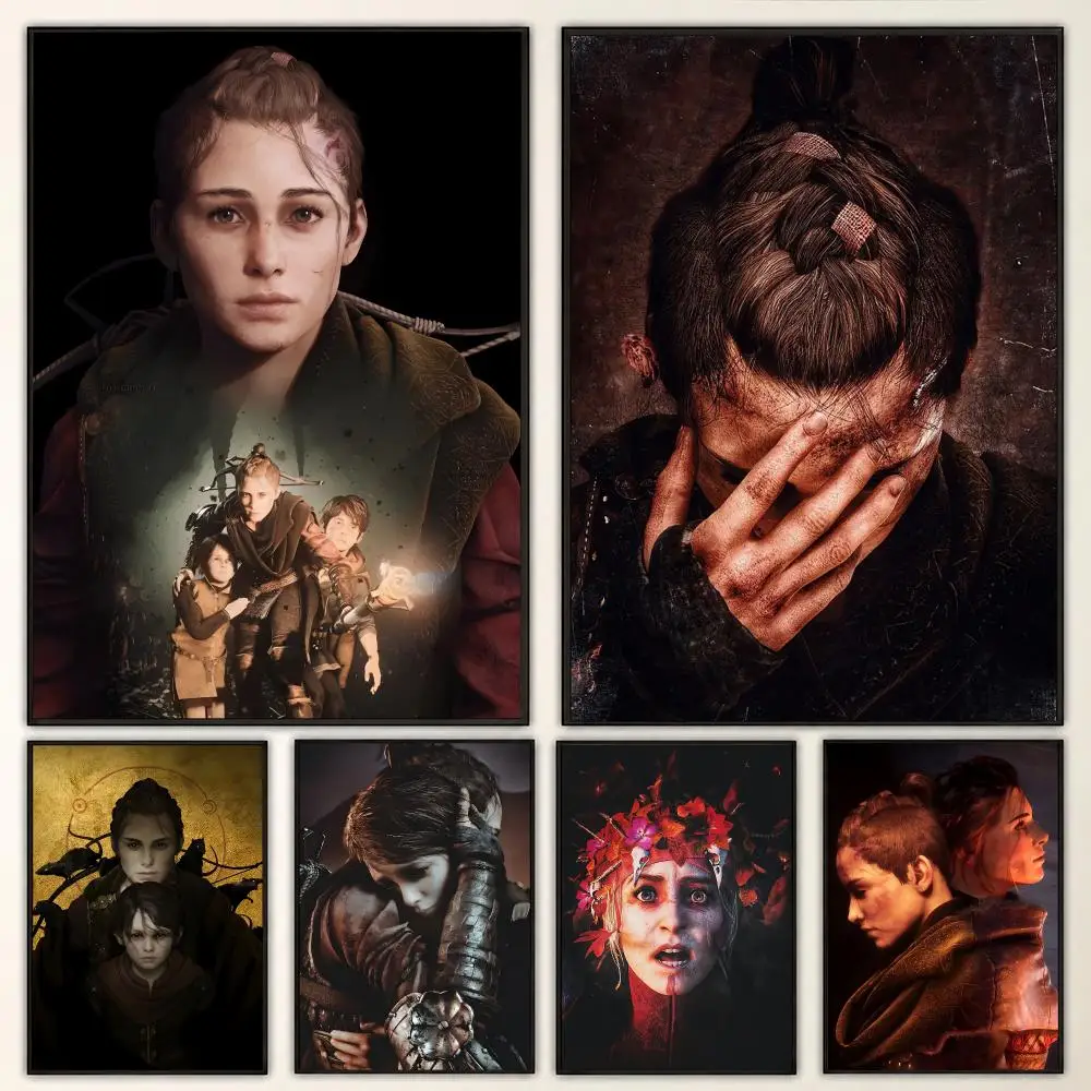 A Plague Tale Requiem Medieval Dark Fantasy Game Series Poster Aesthetic Art Print for Bedroom & Living Room Decor, Unframed