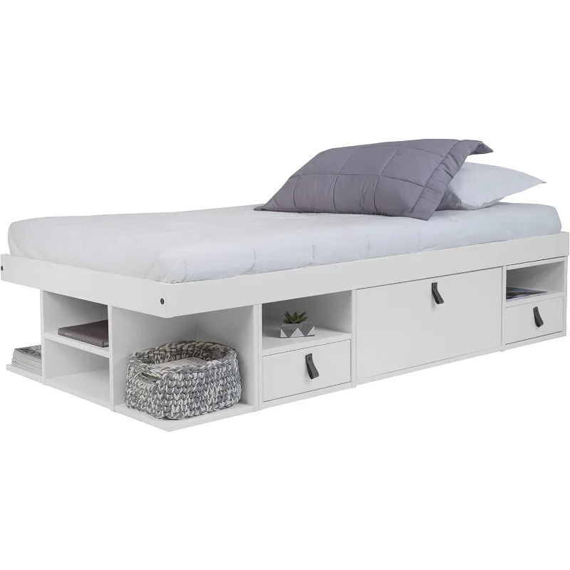 

БАЛИЙСКАЯ платформа для хранения с ящиками (двойной размер, белого цвета)