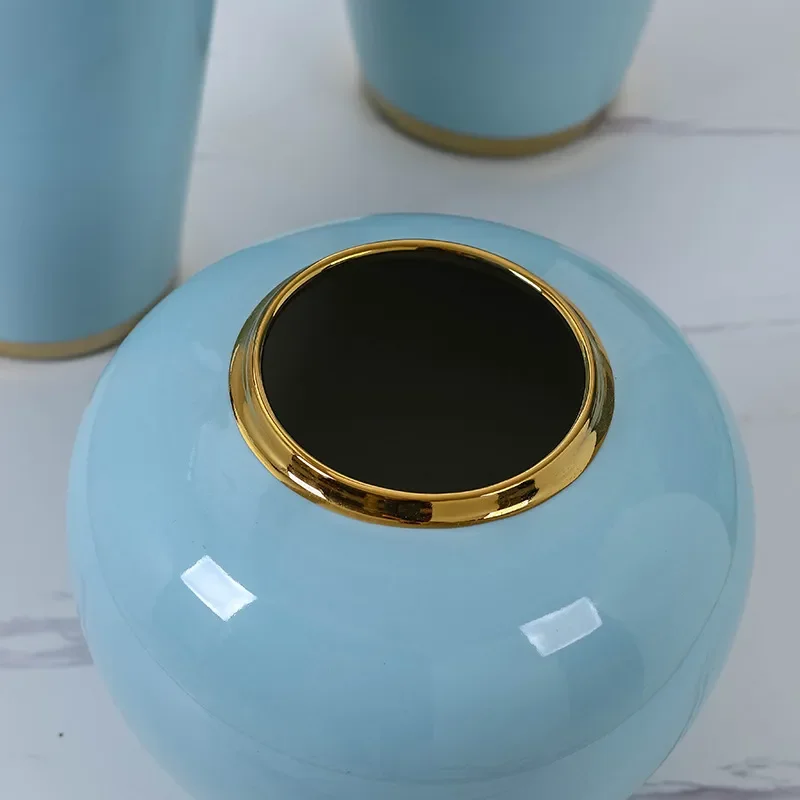 for Jingdezhen Ceramic Vase Modern Simple Model Room Living Room with Dried Flowers Dining Table Electroplating Process