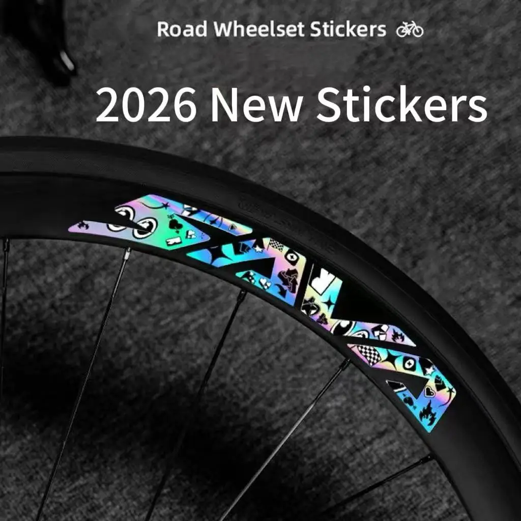 2026 New Bicycle Stickers Mtb Wheel protector Decal Road Bike Custom Bicycle Decal Cycling Retro Stickers Bike Accessories