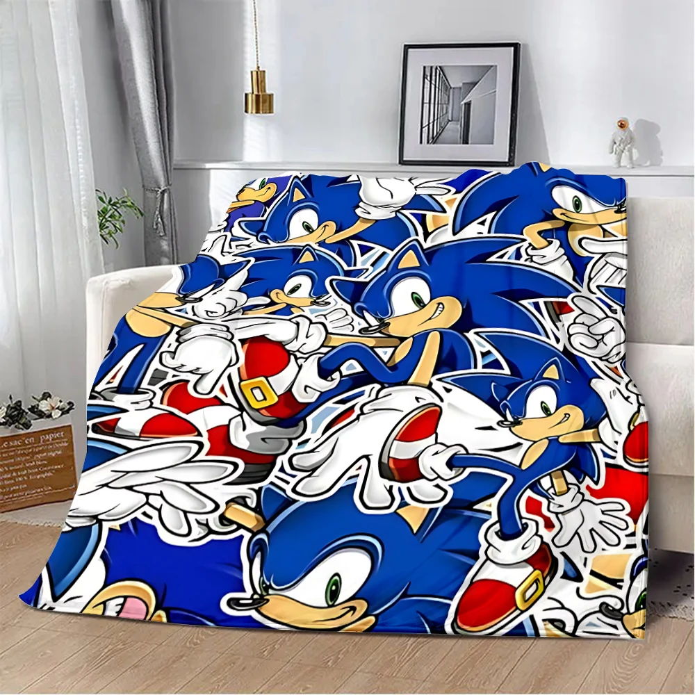 Hot Game The Hedgehogs Printed Blanket Picnic Blankets Warm Blanket Soft Comfortable Blanket Home Travel S-Sonics Birthday Gift