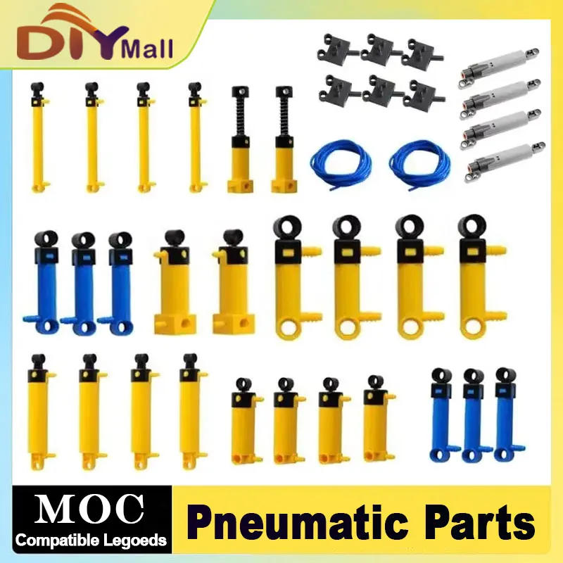 

Advanced Pneumatic Building Set With Air Pump Hose Tank Piston Switch Rod For Technical Models 42043 9641 47225 61904