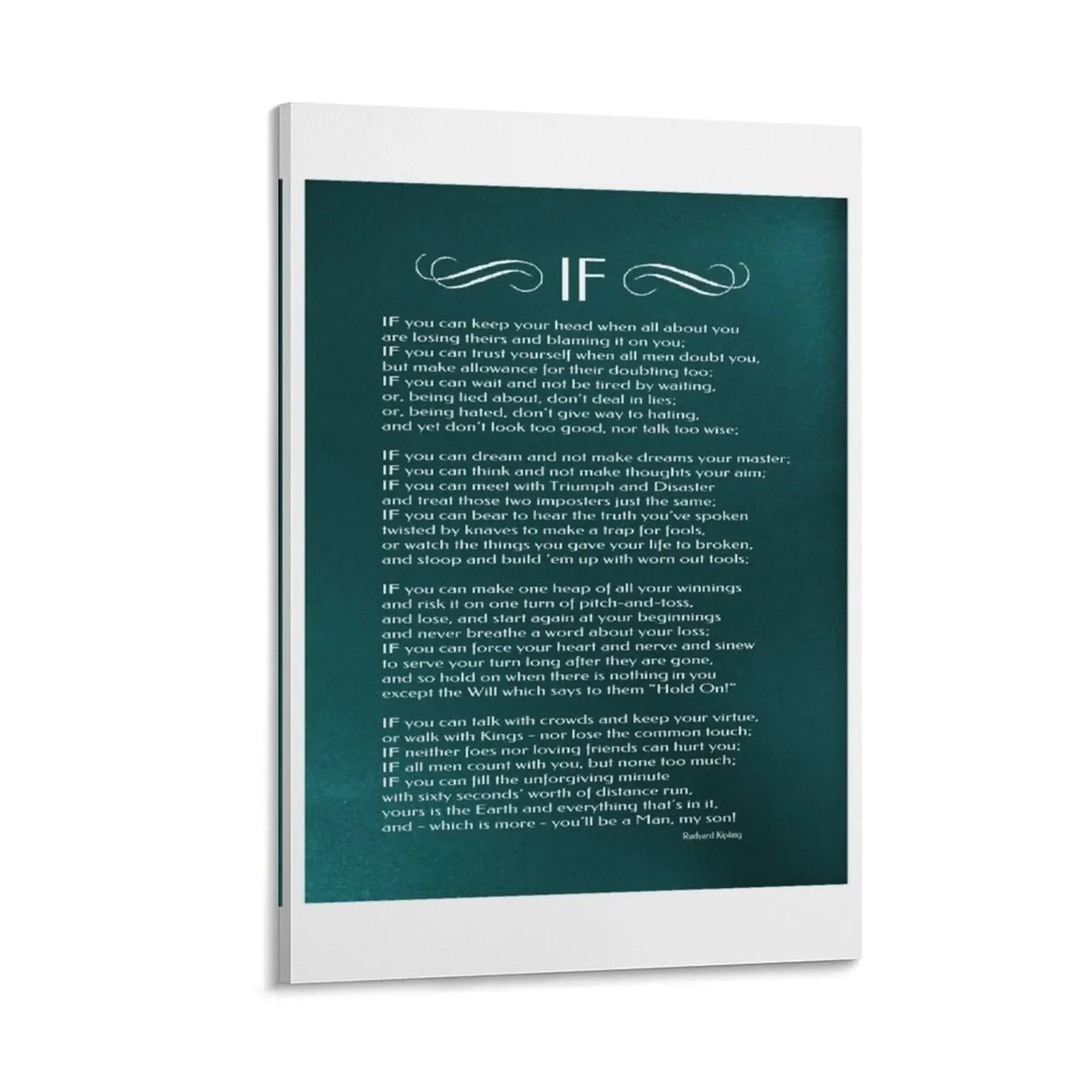 

IF Poem By Rudyard Kipling Canvas Painting room decor room decorations aesthetic aesthetic room decoration wall decor