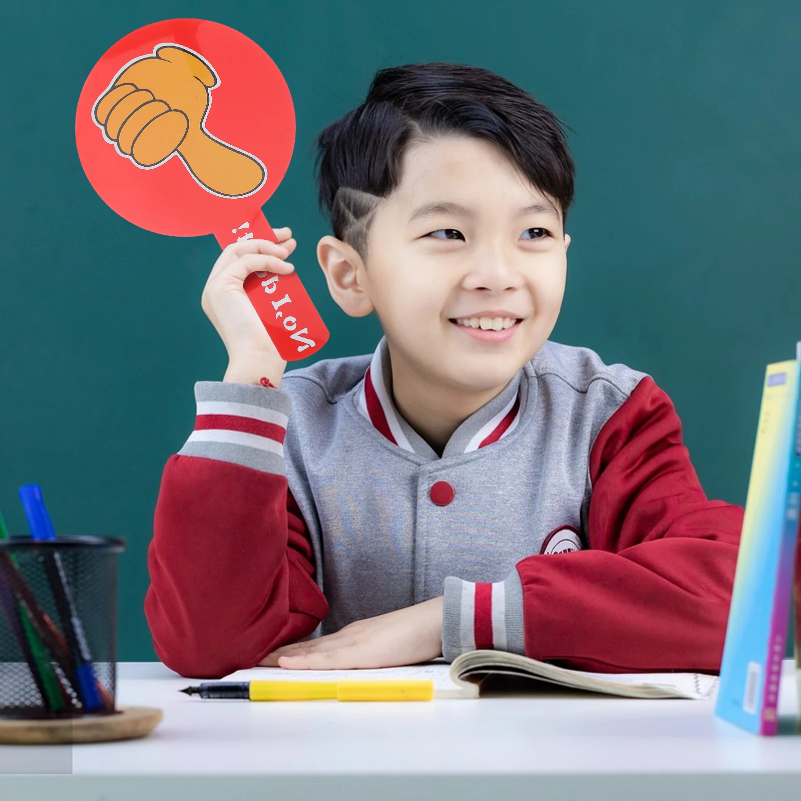 

2Pcs Reusable Thumbs Up Down Paddles Double Sided Yes No Classroom Voting Teacher Event Supplies Thumbs Up Paddles