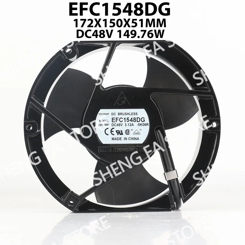 Four-wire PWM server Large air volume converter Delta 5V 12V 24V DC48V 3.12A AC EC 17251 172X150X51MM 17CM EFC1548DG cooling fan