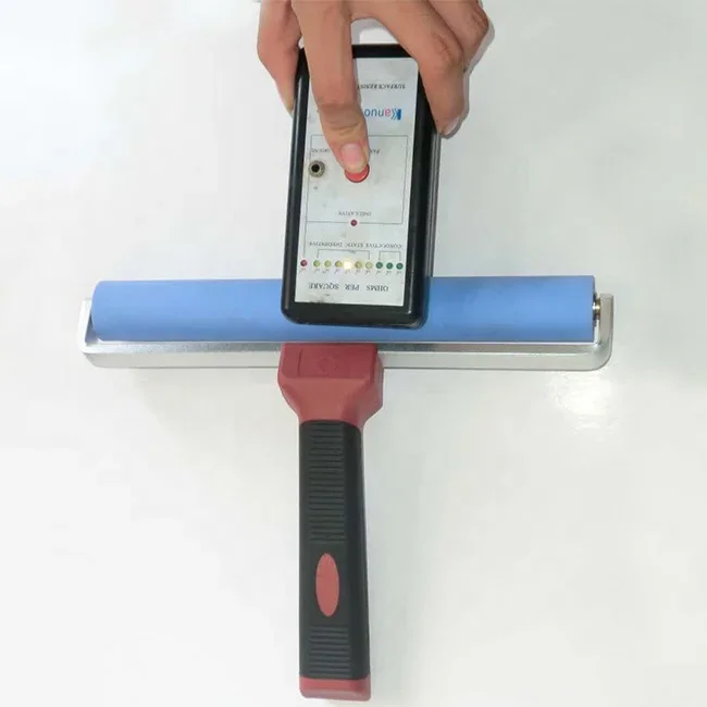 823PopularReusable Dust Removal Anti Static ESD 12 Inch Blue Cleanroom Cleaning Silicone Rubber Sticky Roller