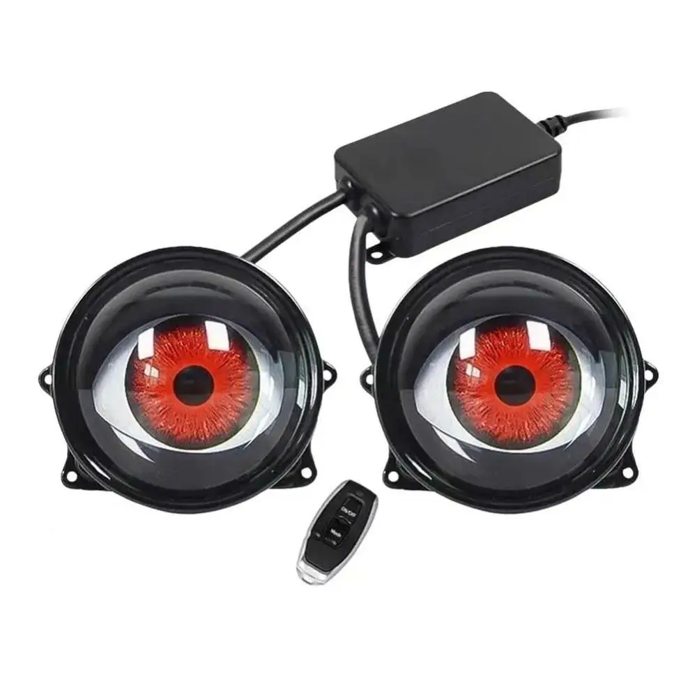 Striking Demon Eyes LED Spotlights Easy Installation Versatile Car Lights Sturdy Performance USB Lighting Car Headlights