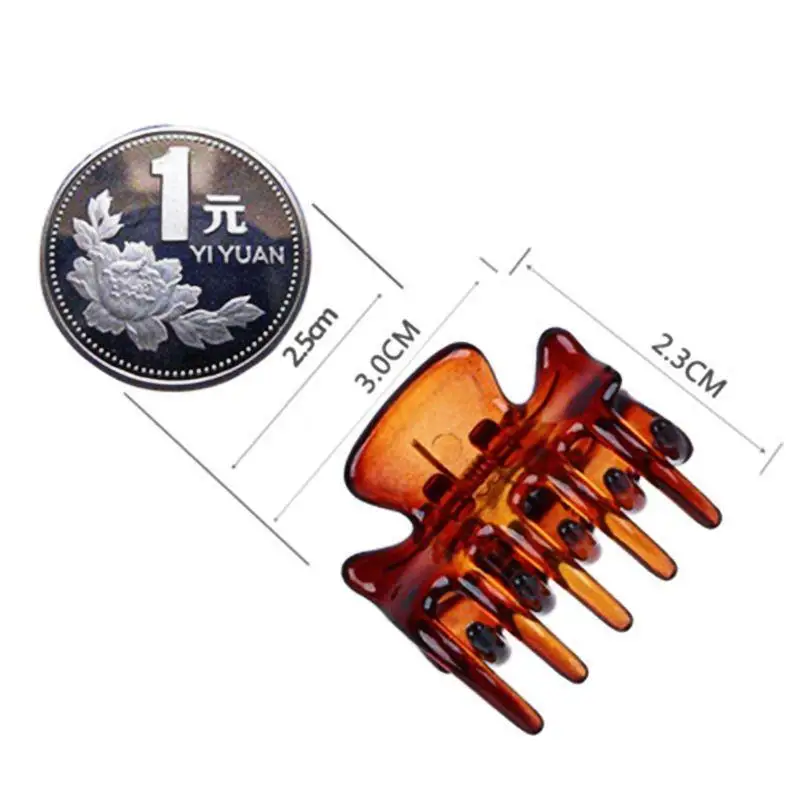 

39BB 12Pcs/Set Women Girls 3cm Mini Geometric Hair Claw Clips Plastic Colorful A