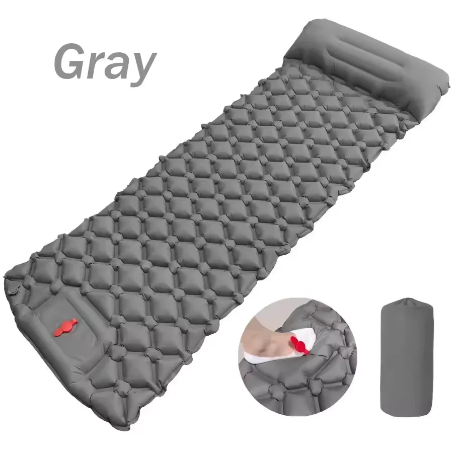 Outdoor Inflatable Camping Mats Air Cushion with Pillow Outdoor Tourist Sleeping Pad Self-Inflating Mattress for Hiking Climbing - Image 6