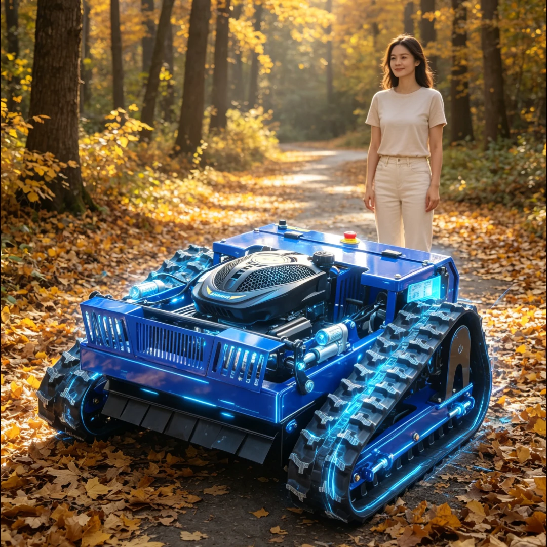 Customized remote-controlled lawn mower multifunctional equipment can be equipped with snow shovel storage rack, etc