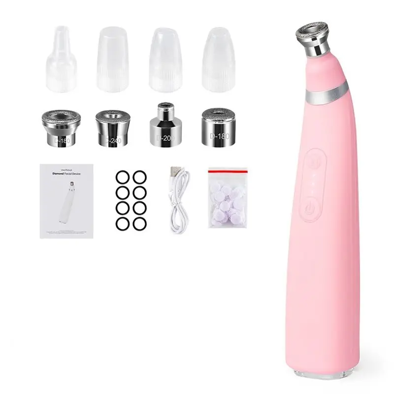 آلة تقشير الماس المحمولة لتنظيف الوجه باللوازم الطبية، جهاز إزالة الرؤوس السوداء المحمول