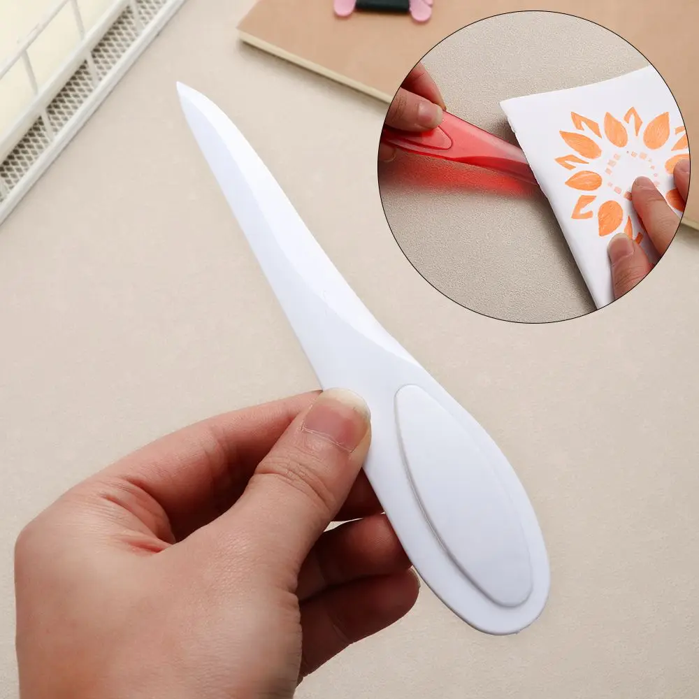 1Pc Colorful Quilting Plastic Sew Paper Cutter Seam Creaser Point Tuner Mark Presser Tool Sewing Tools