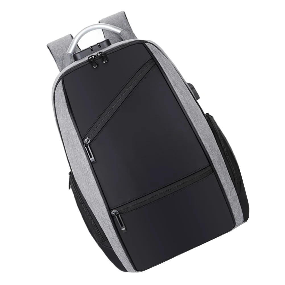 

Large Capacity Password Lock Laptop Bag Durable Waterproof Man Travel Business Backpack USB Charging Port Computer Storage