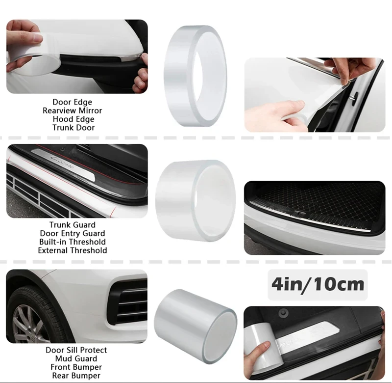 Transparente Auto Tür Schutz Aufkleber Anti Scratch Nano Band Auto Stamm Schweller Verschleiß Schutz Film Tür Rand Schutz – Detail 1