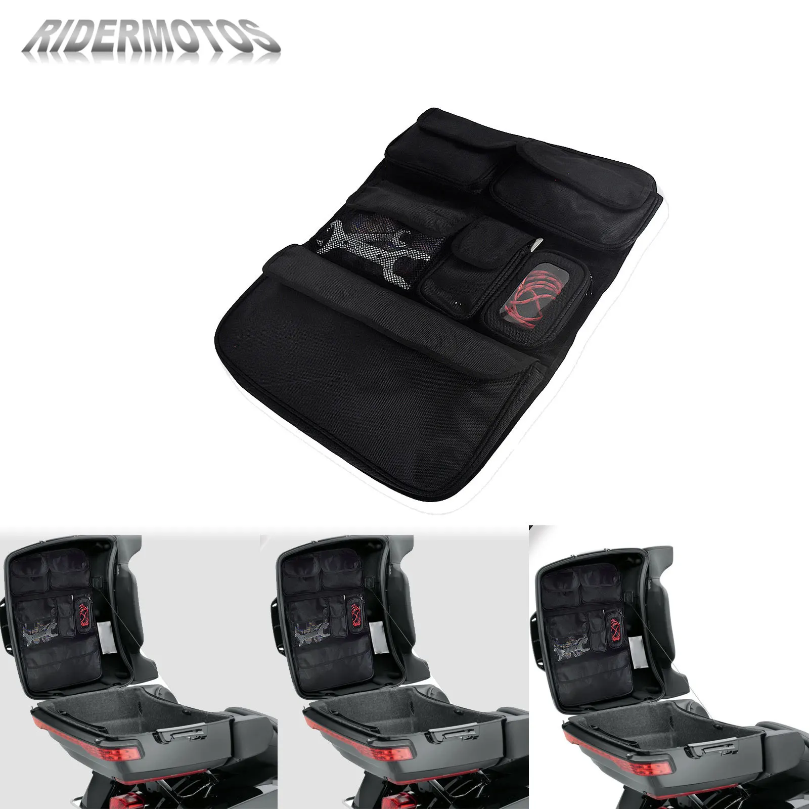 Motorcycle Luggage Storage Bag Tour Pak Organizer Saddle Bag For Harley Touring Street Road Glide FLTRX FLHX Road King CVO 14-22