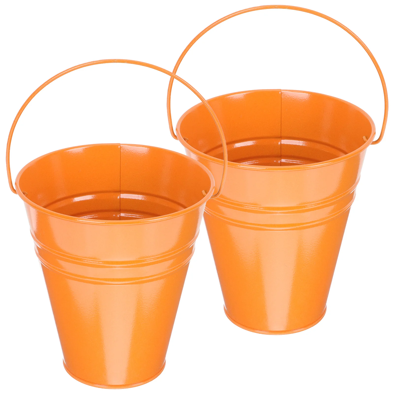 2 Pcs Drum Flower Arrangement Pot Decor Metal Bucket Pots for Plants Planter Ornament Dried Vase Multifunction Vases Iron