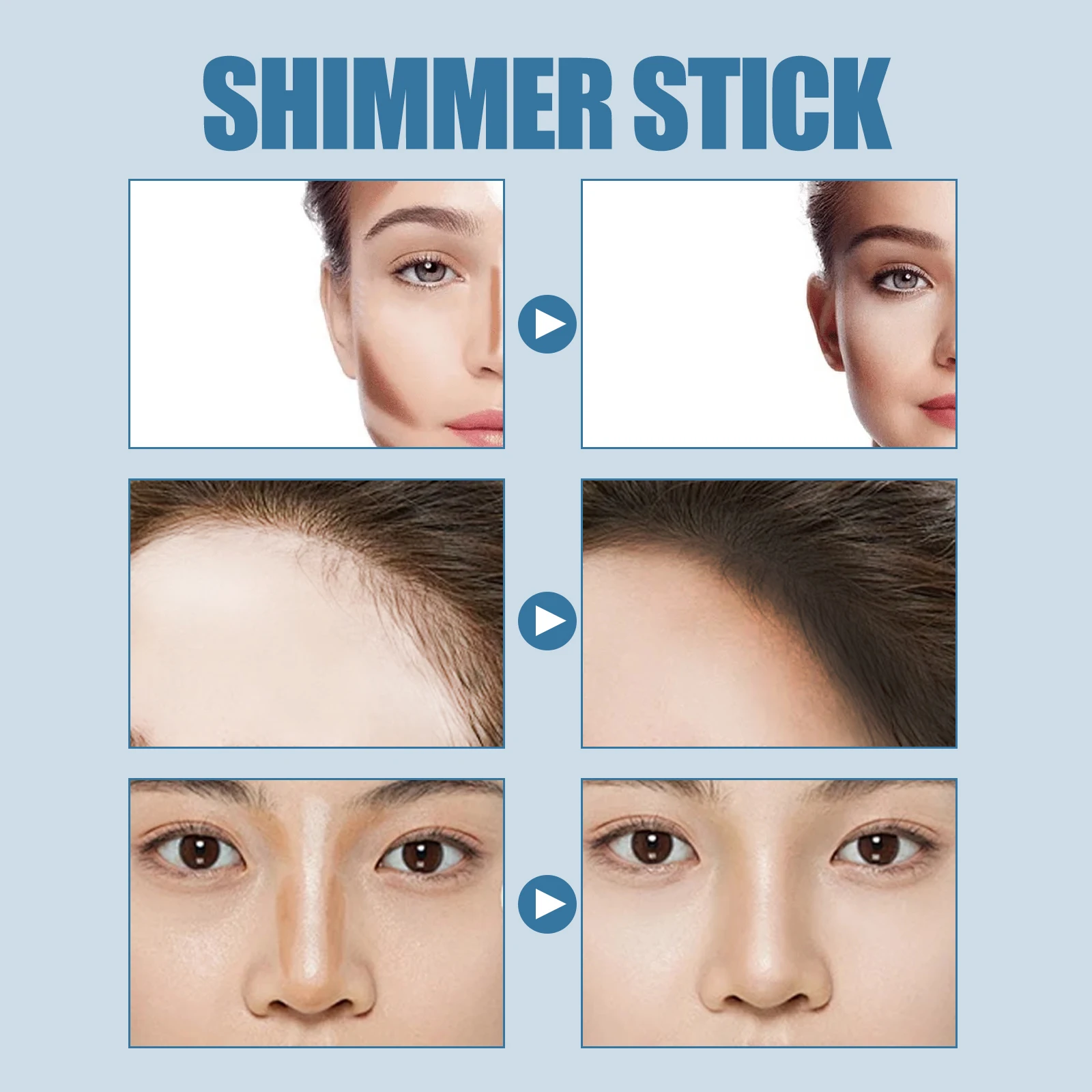 Surligneur multifonctionnel pour le visage, Contour naturel, crémeux, mélange facile, Non gras, taille de voyage, maquillage, cadeau pour peaux sensibles