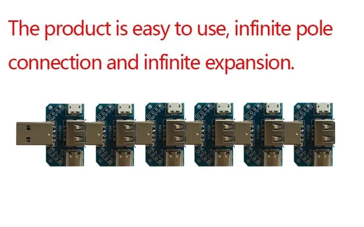 USB Head Switchboard Male USB Connector Ke Type-c Micro Female USB 2.54-4P Transfer Test Board USB Adapter Plate XY-USB4