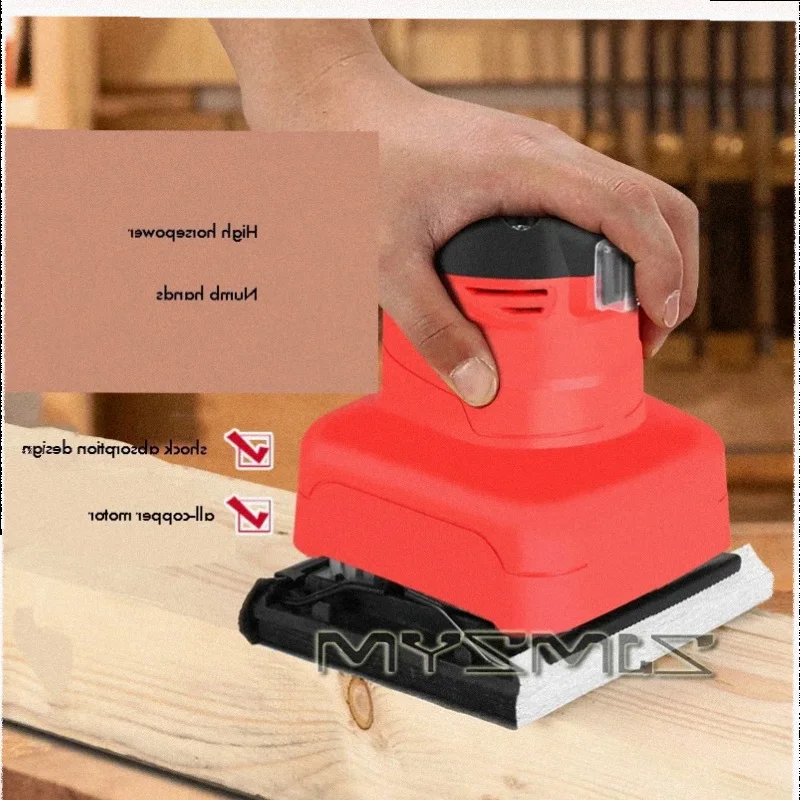110V/220V Electric Orbital Sander, Multi-Purpose Woodworking Tool, Variable Speed Buffer Polisher for Furniture & Metal