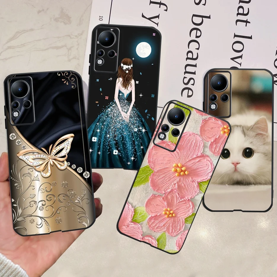 For Infinix Note 11 Case X663 X663B Stylish Painted Back Cover 6.7\'\' Shockproof Phone Case For Infinix Note 11 Note11 Soft Shell