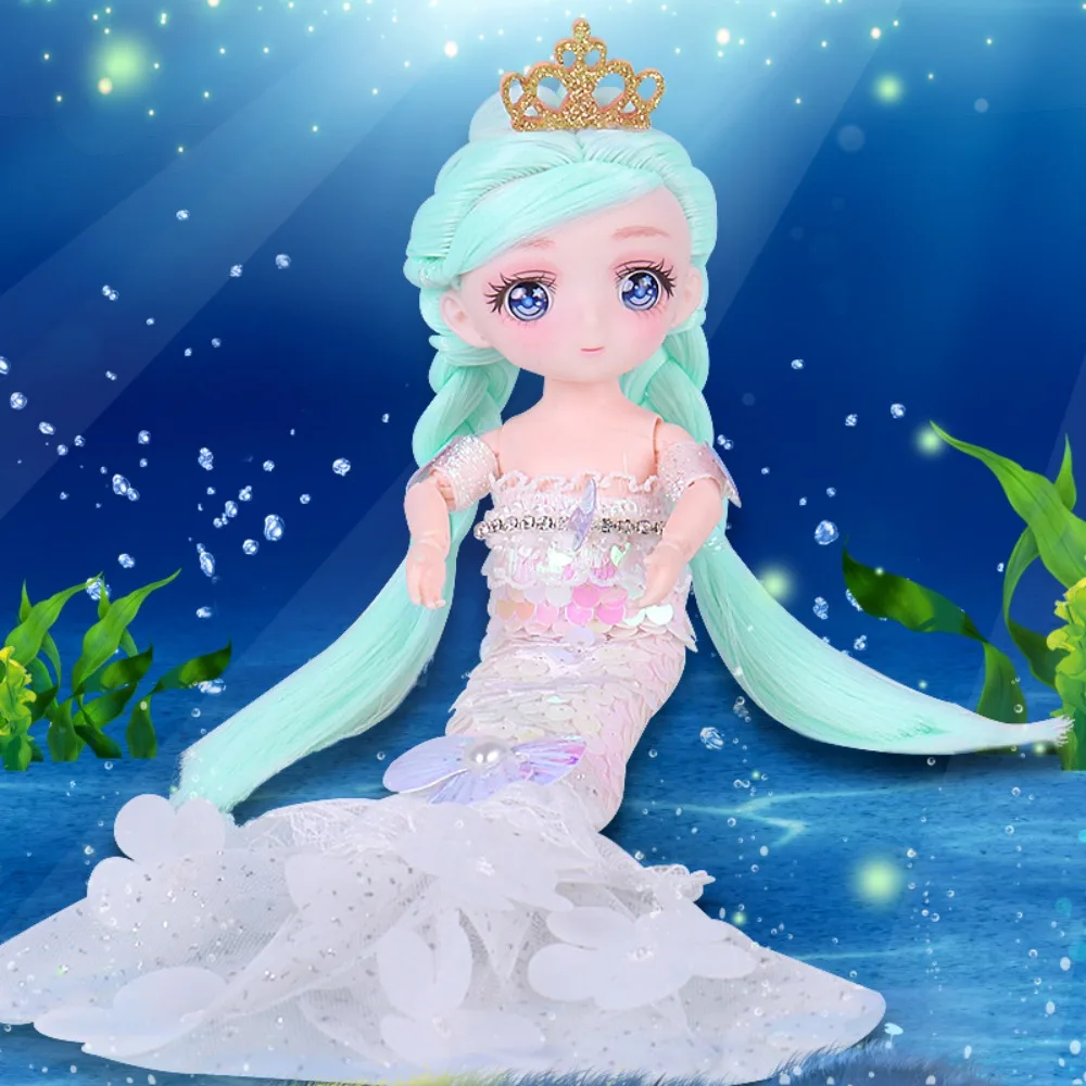 

1/12 BJD Симпатичная кукла BJD с одеждой с милым лицом Мини-кукла для девочек с одеждой Голубые глаза с обувью