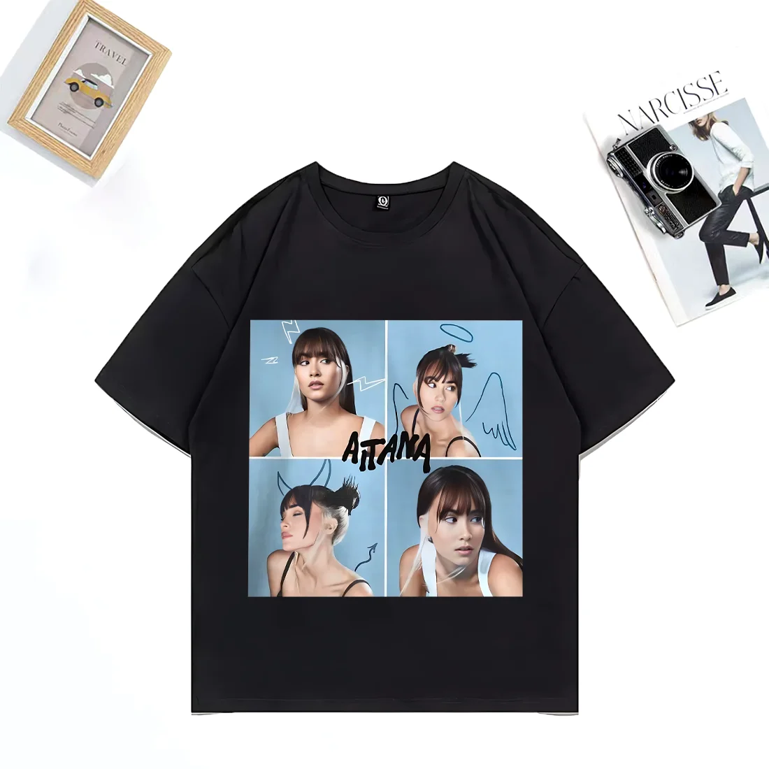 

Singer Aitana Ocana Printed T Shirt Summer Fashion Men women Hot vintage clothing Oversized Cotton short sleeve Unisex t-shirts