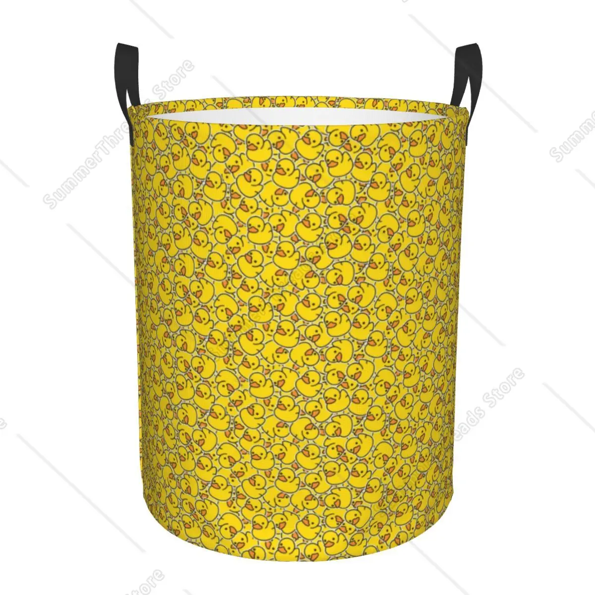 Cartoon Little Yellow Duck Laundry Hamper Large Clothes Storage Basket Animal Toys Bin Organizer For Boy Girl