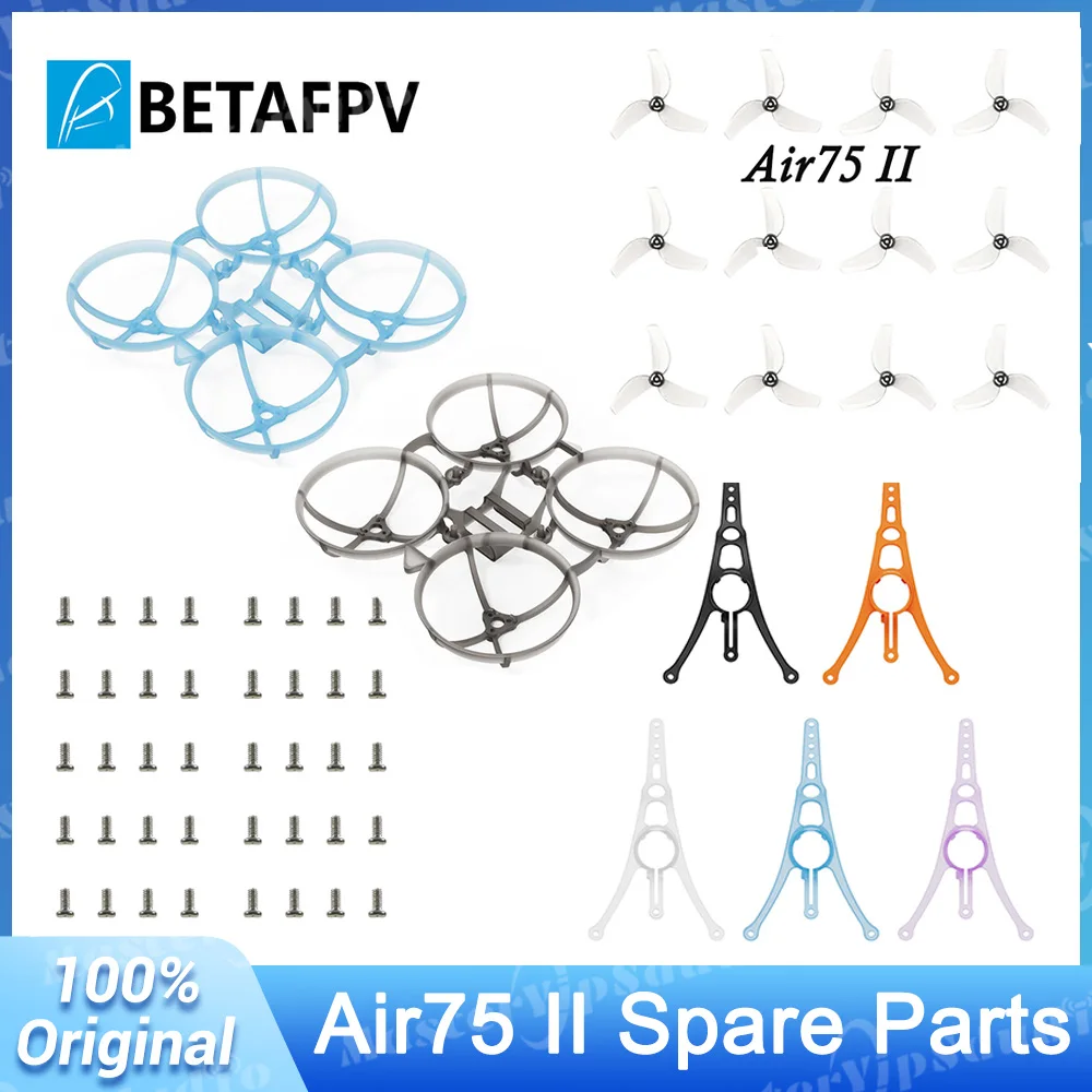 BETAFPV Air75 II Canopy und Brushless Whoop Rahmen, Gemfan 1614 3-Blatt-Propeller, AirII Motorbefestigungsschrauben, Packung mit Teilen und Ersatzteilen