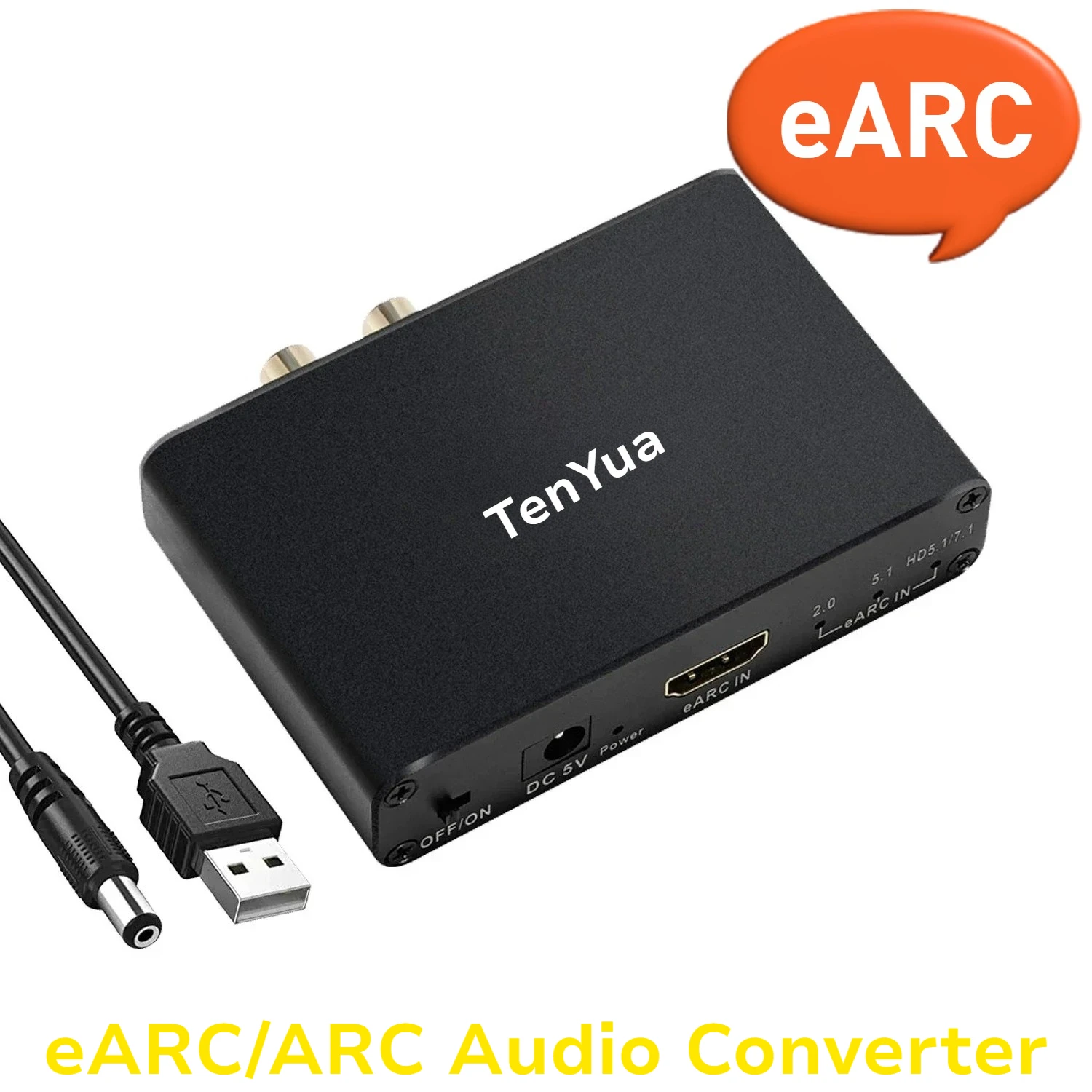 Optical Audio Hdmi Earc Extractor - Конвертер аудиовыхода RCA, экстрактор EARC HD,