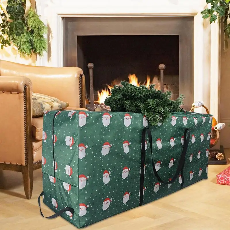 Large Christmas Tree Storage Bag Oxford Fabric With 4 Handles Waterproof Xmas Tree Storage Bags For Easy Carrying And Transport