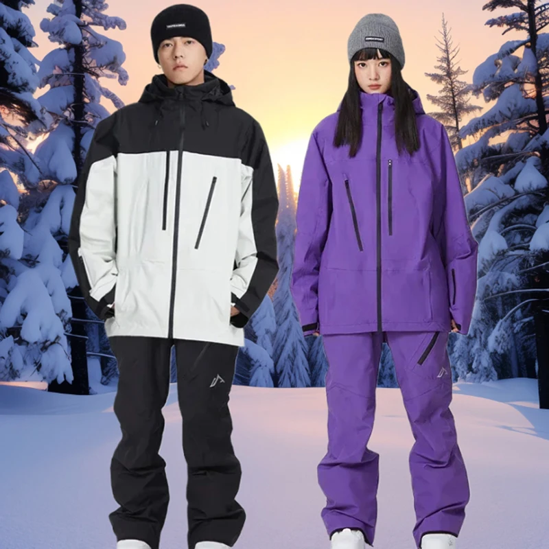 Trajes de esquí deportivos para mujer, conjuntos de Snowboard impermeables de montaña, aislamiento al aire libre, disfraces de moto de nieve femenina, ropa de invierno, 2025