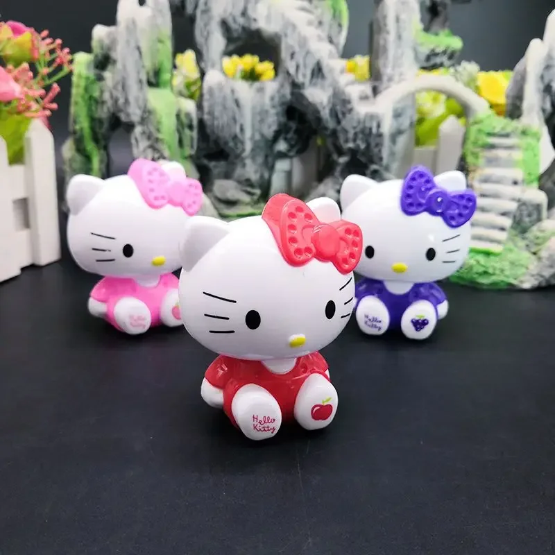 Wholesale Kawaii Hello Kitty Cake Decorating Ornament Shaking KT Cat Birthday Dress Up Pink Fruit Hello Kitty Baking Accessories