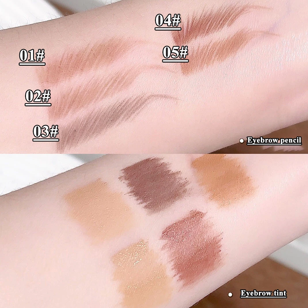 2-in-1 Dual-Ended Eyebrow Pencil & Tinting Mascara, Sweet Mint Natural Smooth,  Waterproof, Long-Lasting, SmudgeProof  Eyemakeup