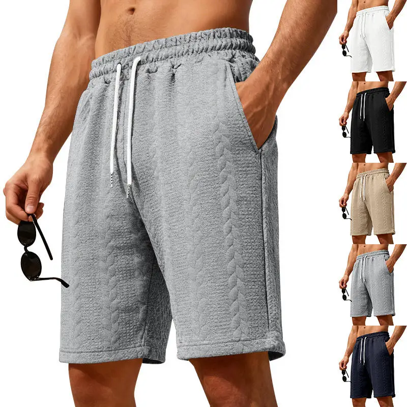 

Мужские повседневные шорты в американском стиле с текстурным узором, свободные, плотные, с цветочным принтом, для лета и весны, спортивные, для отдыха