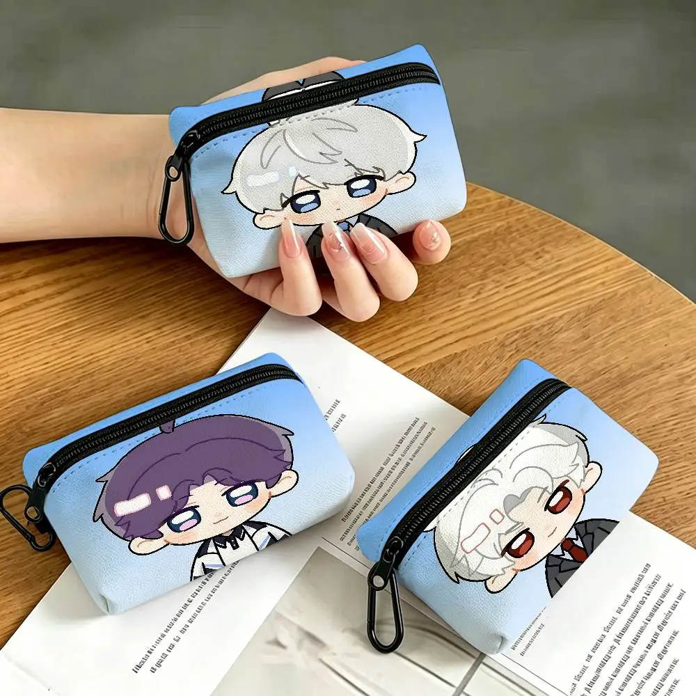 Hot Game Love and Deepspace Portable Mini Oxford Cloth Coin Purse With Carabiner Hook Zipper Key Card Earphone Storage Wallet
