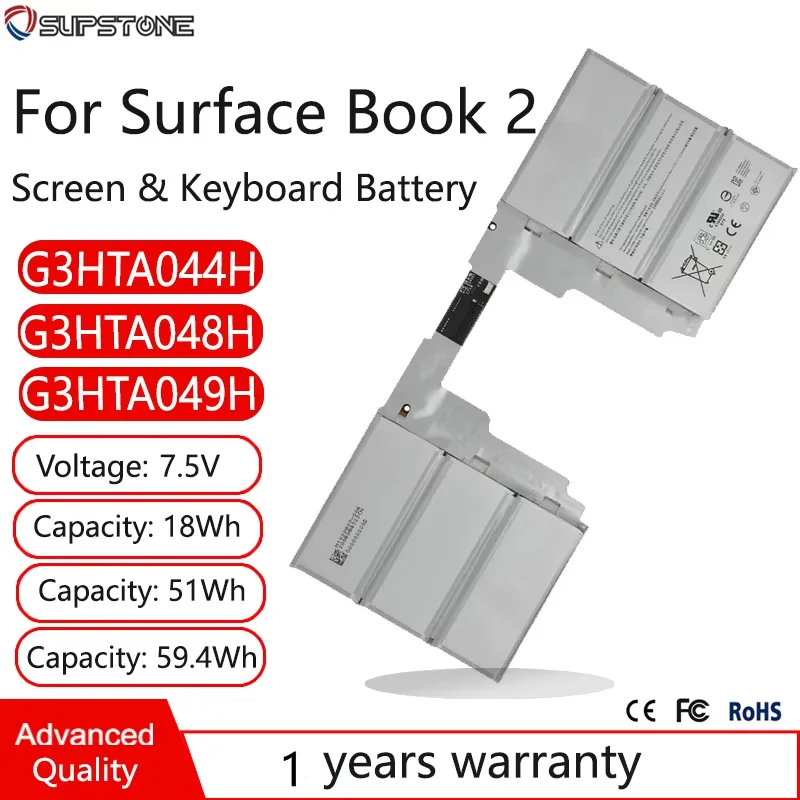 G3HTA044H G3HTA048H G3HTA049H Screen Keyboad Battery For Microsoft Surface Book 2 13.5