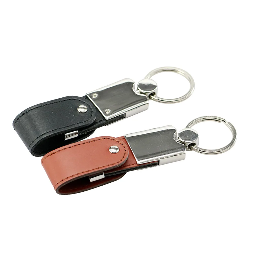 Free Custom Color Printing LOGO Metal Leather USB3.0 High-speed Flash Drive 4GB 8GB 16GB 32GB 64GB 128GB Memory Stick
