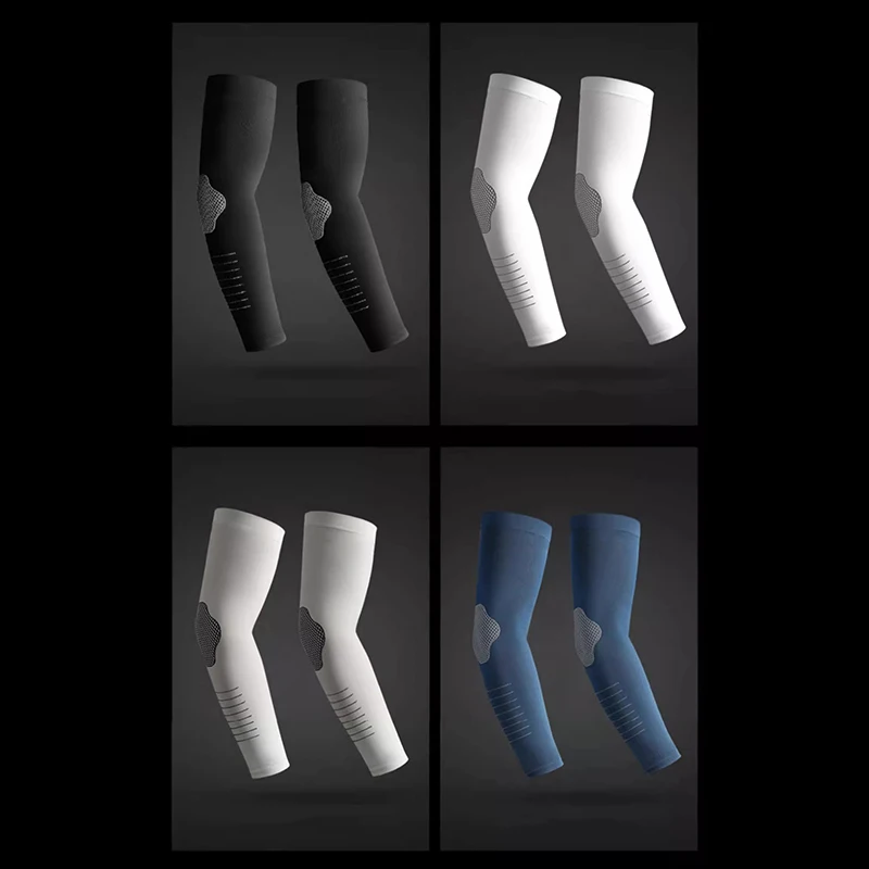 1 ペア UPF50+ アームスリーブ 冷感通気性アイスシルク サイクリングスリーブ ランニング フィッシング 日焼け止め アームサポート ユニセックス