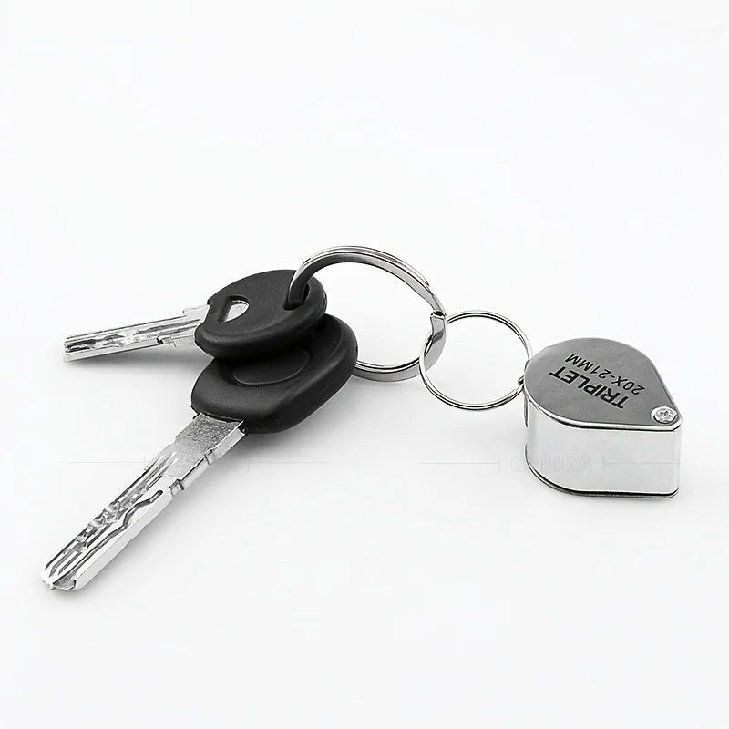 Faltende Schmucklupe, tragbare Lupe, Taschenformat, schöne Schmucklupe, 30-fache Vergrößerung, Metall