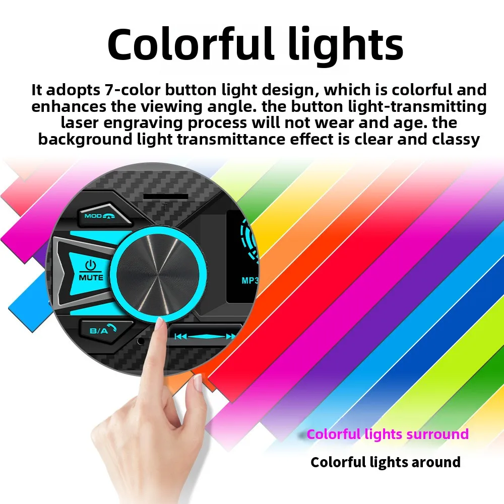 Creatall Universal Car MP3 Player Big Screen Hands-Free Radio AM USB Connection FM Transmitter Lossless Sound Quality Amplifier
